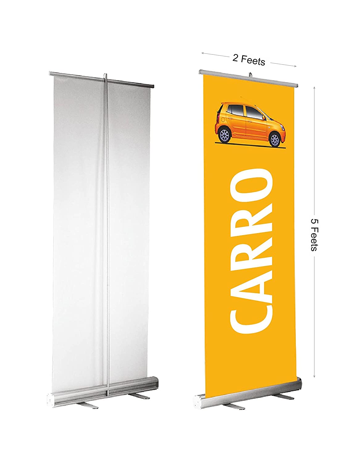 রোল আপ ব্যানার স্ট্যান্ডি (5' x 2') - ব্র্যান্ডিং ছাড়াই