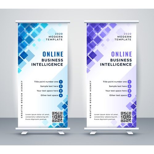 Roll Up Banner Standee (5' x 2') - With Customised Branding
