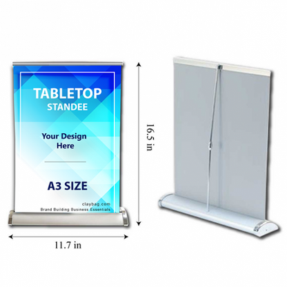 Table top Roll up Standee A3 - Without Branding